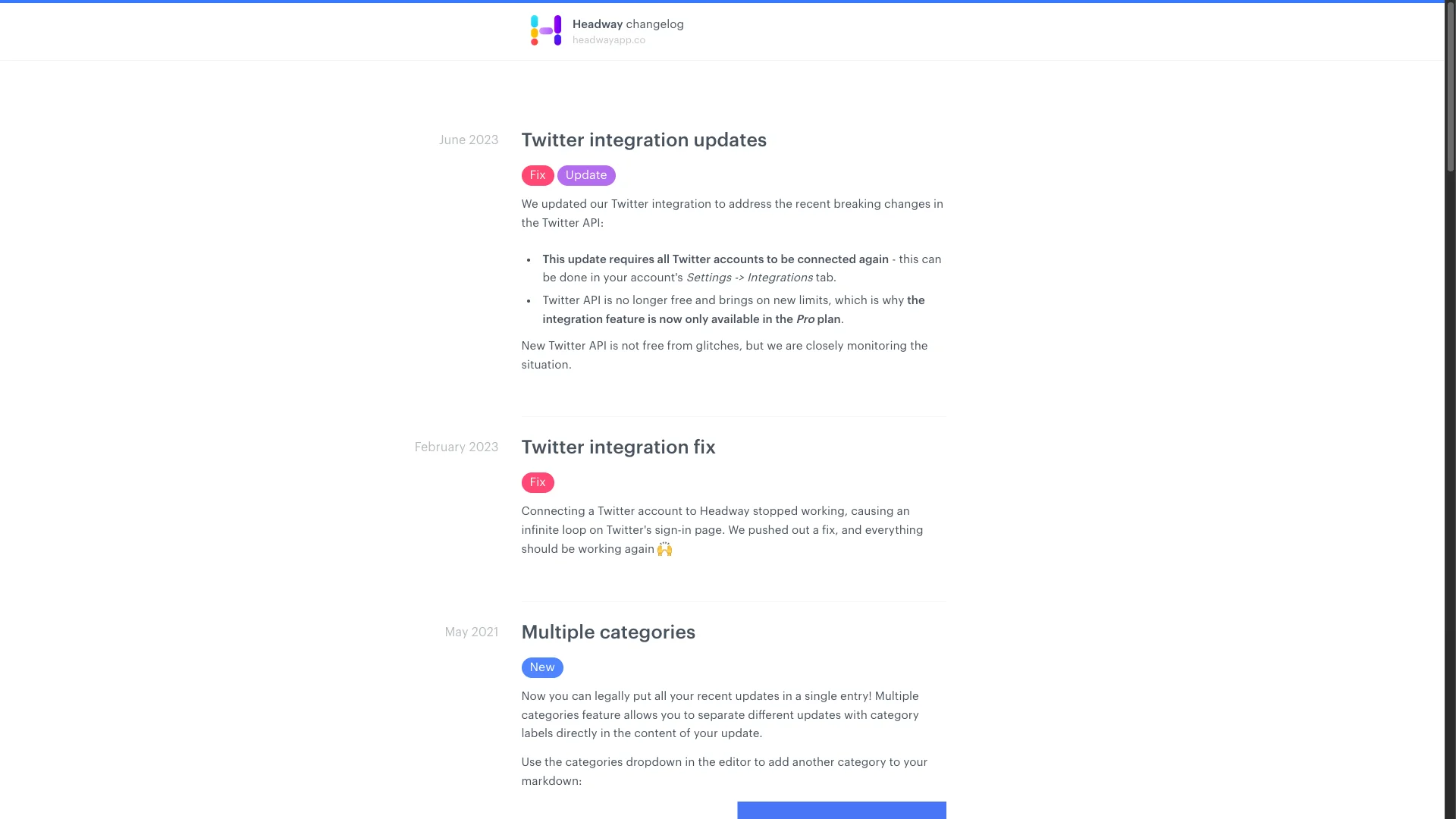 Headway feedback management software - user feedback board and feature request interface