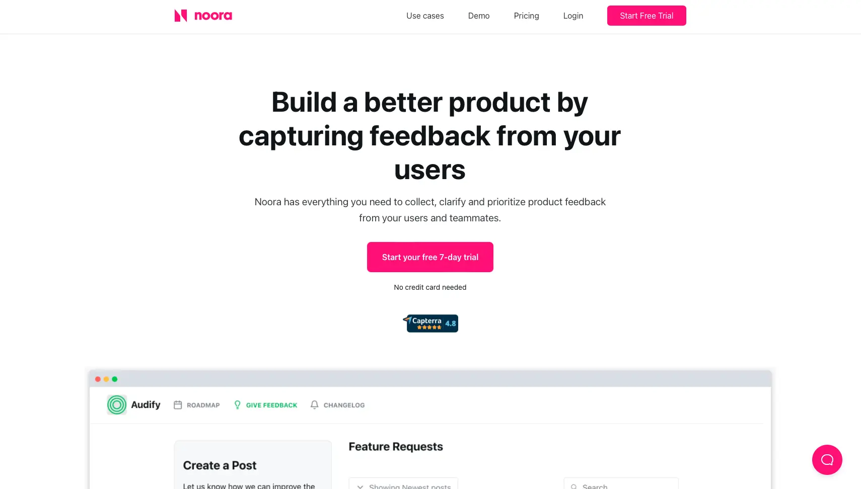 Noora interface screenshot