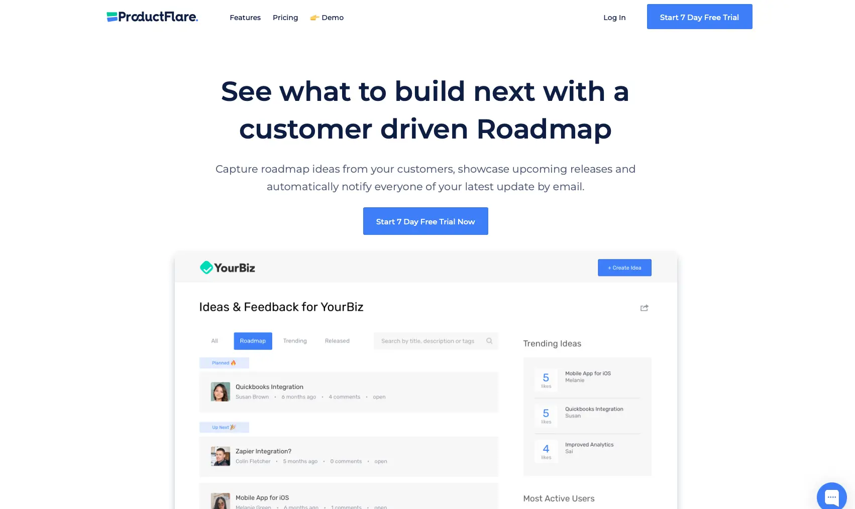 ProductFlare interface screenshot