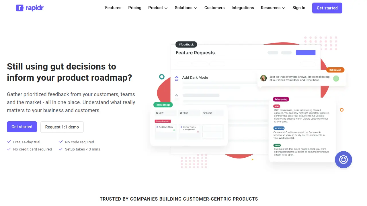 Rapidr interface screenshot
